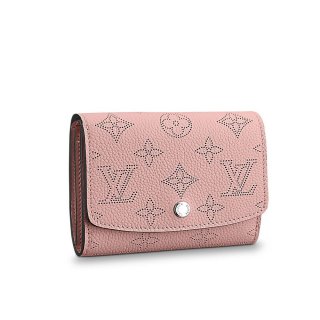 Louis Vuitton Iris Compact Wallet in Mahina Perforated Leather M82757 Pink