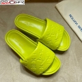 Louis Vuitton Jumbo Monogram Leather Flatform Slide Sandals Yellow