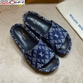 Louis Vuitton Jumbo Since 1854 Flatform Slide Sandals Blue