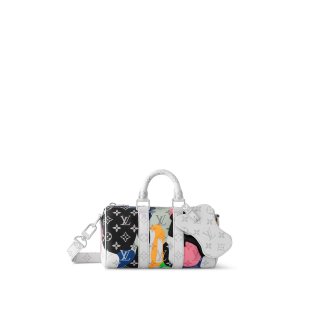 Louis Vuitton Keepall Bandouliere 25 Bag in FACE Monogram Canvas M46701 White