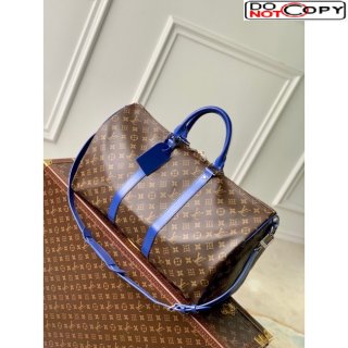 Louis Vuitton Keepall Bandouliere 50 Travel bag in Monogram Canvas M46772 Blue