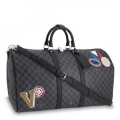 Louis Vuitton League KeepAll 55 Bandouliere Damier Graphite Stickers N41058