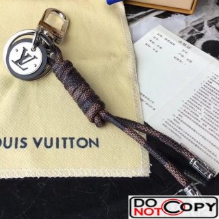 Louis Vuitton Leather Pope Bag Key Holder M67224 Damier Ebene Canvas