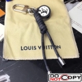 Louis Vuitton Leather Pope Bag Key Holder M67224 Damier Graphite Canvas
