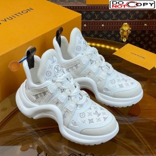 Louis Vuitton LV Archlight Sneakers in Perforated Leather Light Grey 1ACGNS