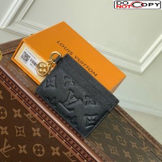 Louis Vuitton LV Charms Card Holder Monogram Empreinte Leather Black M82132