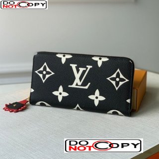 Louis Vuitton LV Crafty Zippy Wallet in Giant Monogram Leather M69521 Black