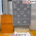 Louis Vuitton LV Essential Monogram Wool Long Scarf 34x180cm Grey