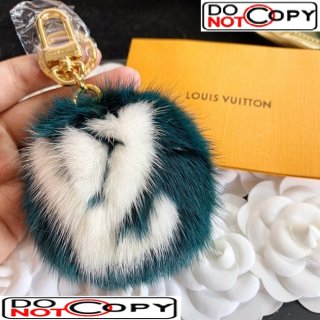 Louis Vuitton LV Fur Bag Charm and Key Holder Green 06