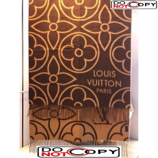 Louis Vuitton LV In Bloom Cashmere Wool Long Scarf 70x200cm Brown