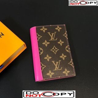 Louis Vuitton LV Passport Cover in Monogram Macassar Canvas Dark Pink