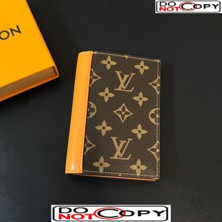 Louis Vuitton LV Passport Cover in Monogram Macassar Canvas Orange
