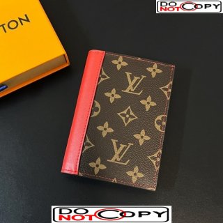 Louis Vuitton LV Passport Cover in Monogram Macassar Canvas Red