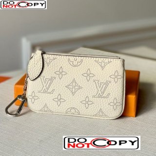Louis Vuitton Mahina Key Pouch in Monogram Perforated Calfskin M69508 White