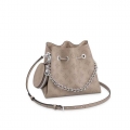 Louis Vuitton Mahina Monogram Perforated Bella Bucket Bag M57068 Galet Grey