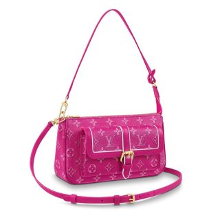 Louis Vuitton Maxi Multi Pochette Accessoires Shoulder Bag in Monogram Canvas M46161 Fuchsia Pink