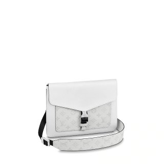 Louis Vuitton Men's Outdoor Flap Slim Messenger Shoulder Bag M30411 White