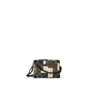 Louis Vuitton Men's Mini Soft Trunk Mini Bag in Green Damoflage Canvas M24581