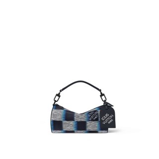 Louis Vuitton Men's Soft Polochon PM Shoulder Bag Blue Moon Damier Rush Epi XL Leather M23744