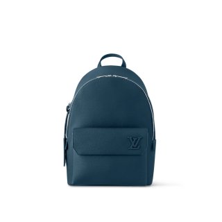 Louis Vuitton Men's Takeoff Backpack Bag in Cowhide Leather M23735 Atlantic Blue