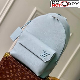 Louis Vuitton Men's Takeoff Backpack Bag in Cowhide Leather M23735 Cloud Blue