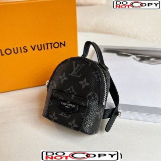 Louis Vuitton Micro Backpack Bag Charm Black Monogram