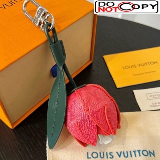 Louis Vuitton MNG Flower Bag Charm and Holder Red