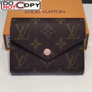 Louis Vuitton Monogram Canvas Victorine Flap Short Wallet M62360 Light Pink