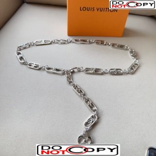 Louis Vuitton Monogram Chain Belt Silver