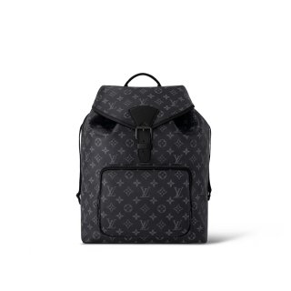 Louis Vuitton Montsouris Backpack Bag M46683 Monogram Eclipse Canvas Black