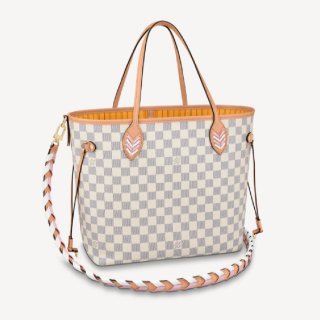 Louis Vuitton Neverfull MM Tote Bag in Damier Azur Canvas N50047 Pink