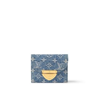 Louis Vuitton New LV Remix Victorine Wallet in Blue Monogram Denim M82959