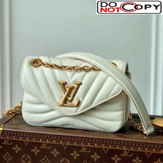 Louis Vuitton New Wave Chain Bag PM in Quilted Leather M20685 White