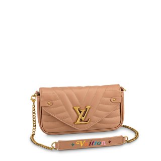 Louis Vuitton New Wave Chain Pochette Shoulder Bag M68479 Beige