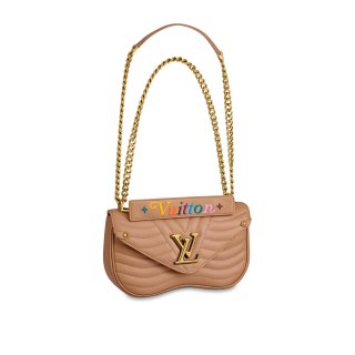 Louis Vuitton New Wave Chain Shoulder Bag MM M55206 Beige