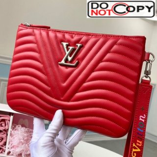Louis Vuitton New Wave Zip Pochette Pouch M67500 Red
