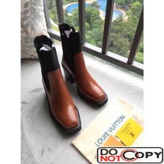 Louis Vuitton Patent Leather Limitless Ankle Boot Brown