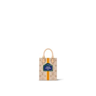 Louis Vuitton Petit Sac Plat Mini Tote Bag in Beige Monopaname Canvas M23615
