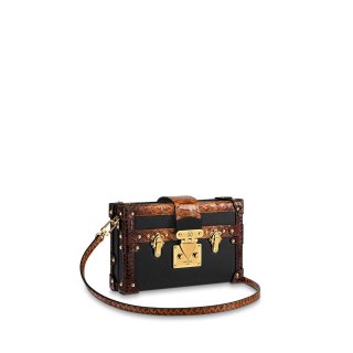 Louis Vuitton Petite Malle Python-Like Leather Box Shoulder Bag N94723