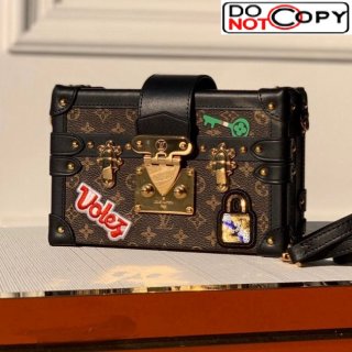 Louis Vuitton Petite Malle Trunk Bag in Embroidered Monogram Canvas M40273