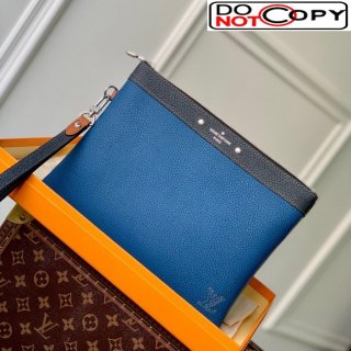 Louis Vuitton Pochette TO-GO Clutch Bag in Calfskin Leather M81781 Blue