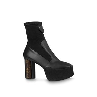 Louis Vuitton Podium Platform Ankle Boots Black