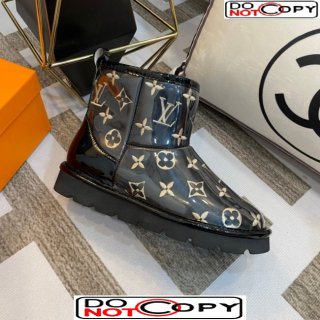 Louis Vuitton PVC Snow Boots with Monogram Embroidery Black