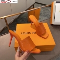 Louis Vuitton Revival Heel Mules 8.5cm in Monogram Embossed Calfskin Orange