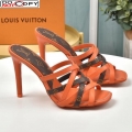 Louis Vuitton Revival Strap Heel Slide Sandals 10cm Orange