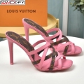 Louis Vuitton Revival Strap Heel Slide Sandals 10cm Pink