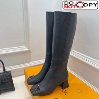 Louis Vuitton Shake Heel High Boots 5.5cm in Calfskin Black