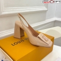 Louis Vuitton Shake Slingback Pumps 8.5cm in Patent Leather with LV Twist Nude