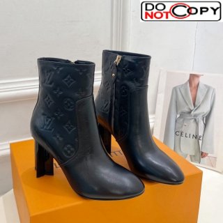 Louis Vuitton Silhouette Ankle Boots 8.5cm in Black Calf Leather 1AC9HU