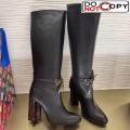 Louis Vuitton Silhouette Laced High Boots Black